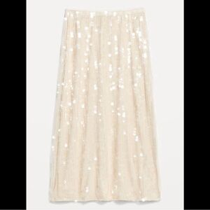 NWT Old Navy Women's High-Waisted Sequin Midi Pencil Skirt Size M